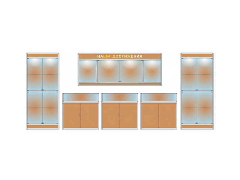 Комплект музейных витрин