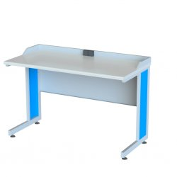Стол лабораторный ученический физический c бортиком и розетками 42В