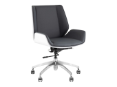 Кресло офисное TopChairs Crown SN, серо-голубой, белый