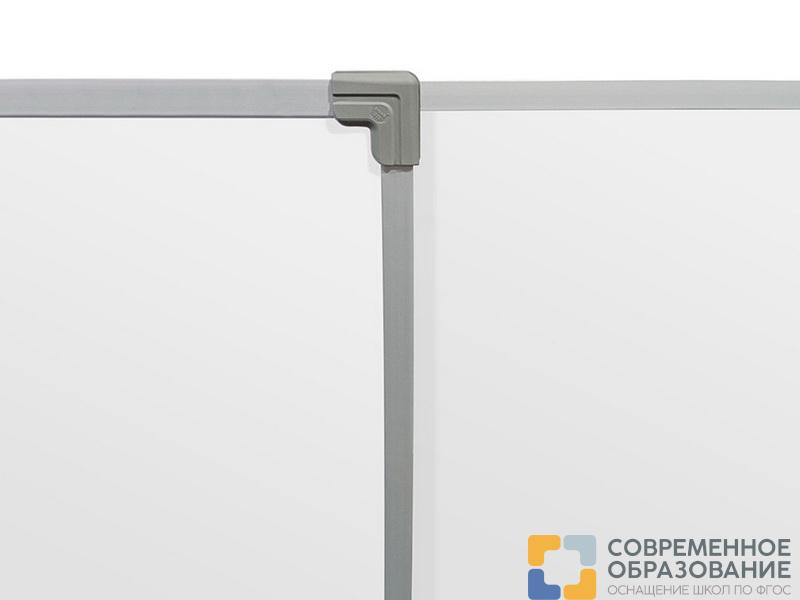 Двухэлементная магнитно-маркерная доска 100х225 - алюминиевый профиль створка слева