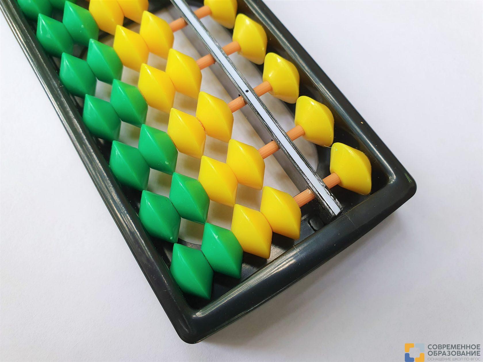 Счёты абакус, 13 рядов, жёлто-зелёный