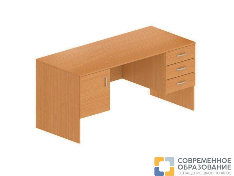 Стол преподавателя (тумба + 3 ящика), 160х68х75 см