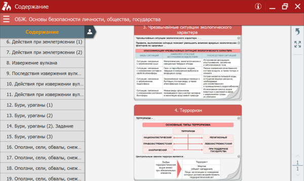 Интерактивное учебное пособие "ОБЖ. Основы безопасности личности, общества, государства 5-11 классы"