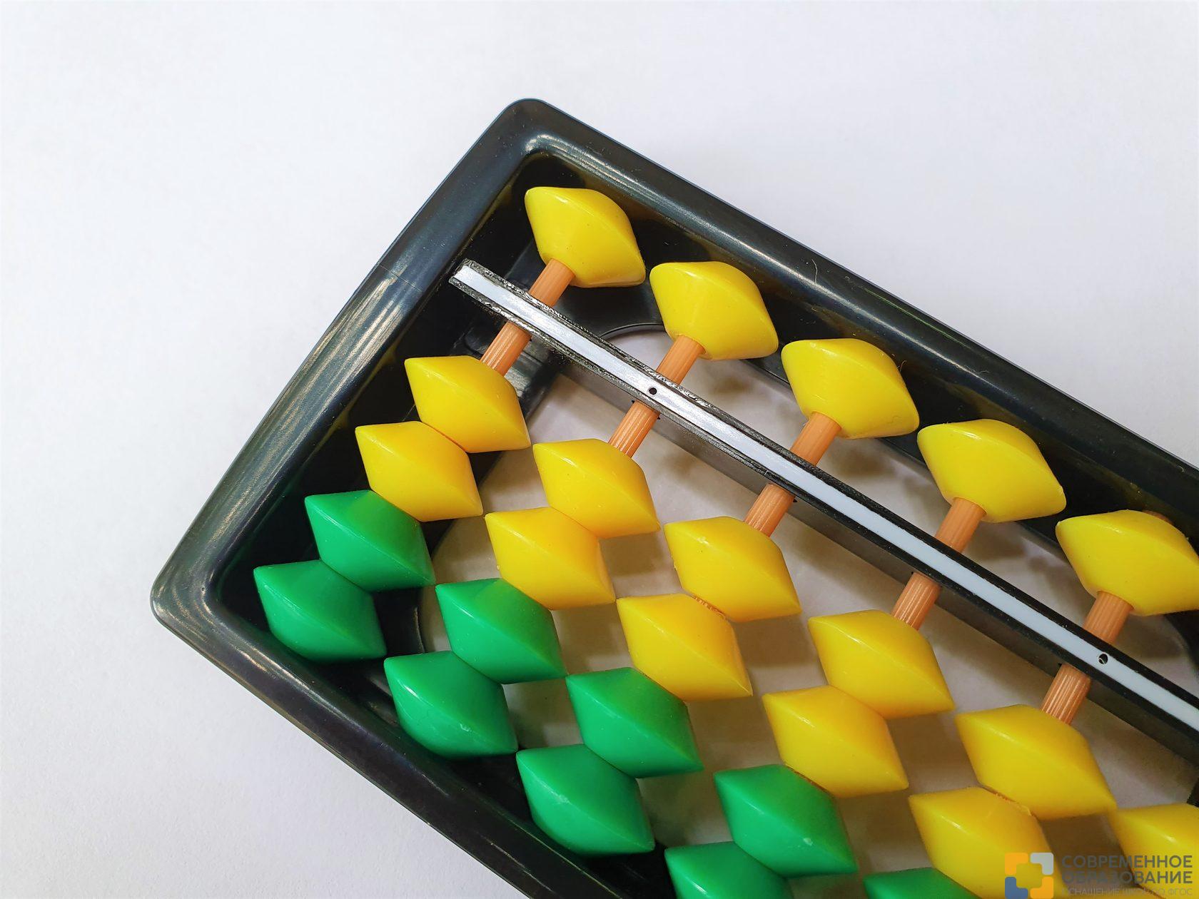 Счёты абакус, 13 рядов, жёлто-зелёный