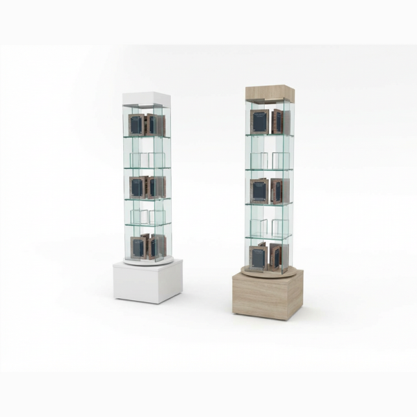 Витрина вращающаяся 5 уровней мобильная 440х440х1934