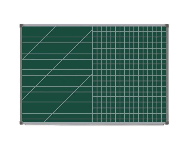 Одноэлементная магнитно-меловая доска 100х150 с разлиновкой - алюминиевый профиль