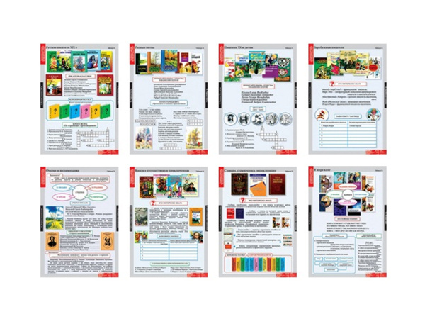 Литературное чтение 4 класс (таблицы 16 шт. 68х98 см)