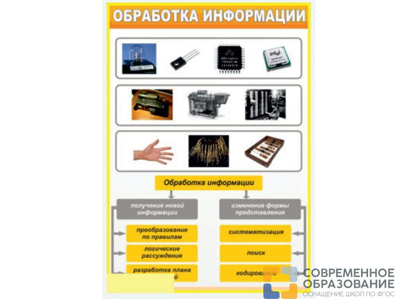 Стенд Обработка информации, 100х70