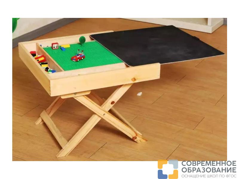 Мини-столик для ЛЕГО 48х48 см со складными ножками