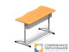 Парта двухместная с перфорацией, регулируемая по высоте