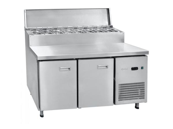 Стол холодильный для пиццы, 2 дверки, 2 полки + гастроемкости, b800 мм