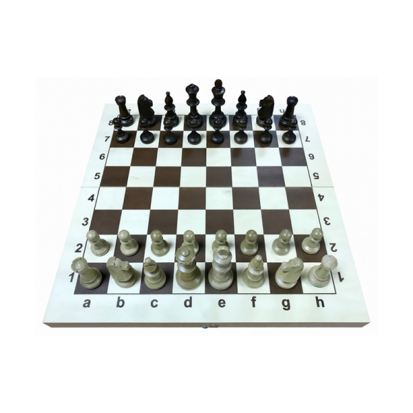 Шахматы Стаунтон N5 с утяжелителем с деревянной складной доской 49 см