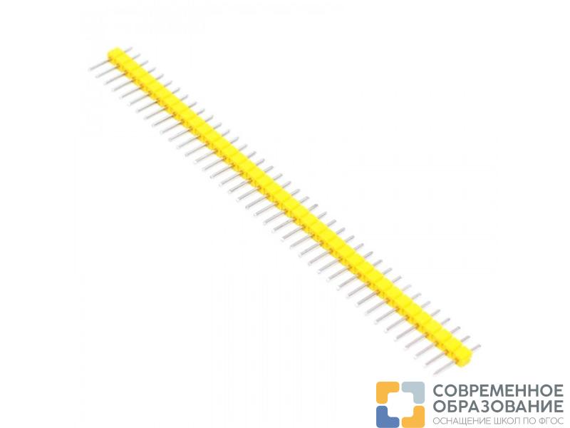 Вилка штыревая PLS-40 (DS1021-1x40), прямая желтая