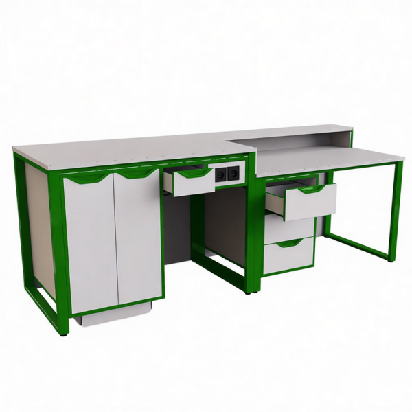 Стол демонстрационный для кабинета химии/биологии с розетками без сантехники, ЛДСП 16мм