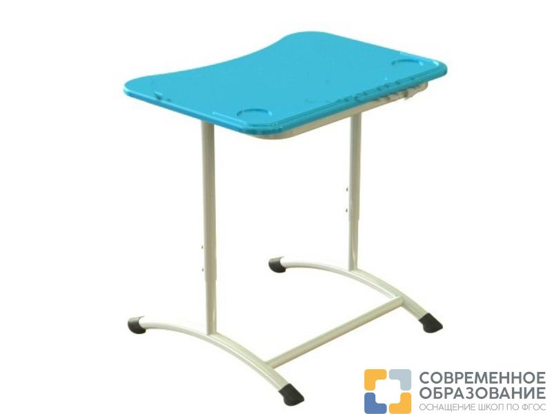 Стол ученический одноместный с регулировкой высоты, пластик
