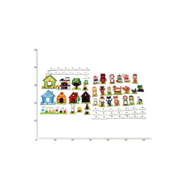 Набор плоскостных фигурок на подставках Сказочные персонажи, 10-15 см