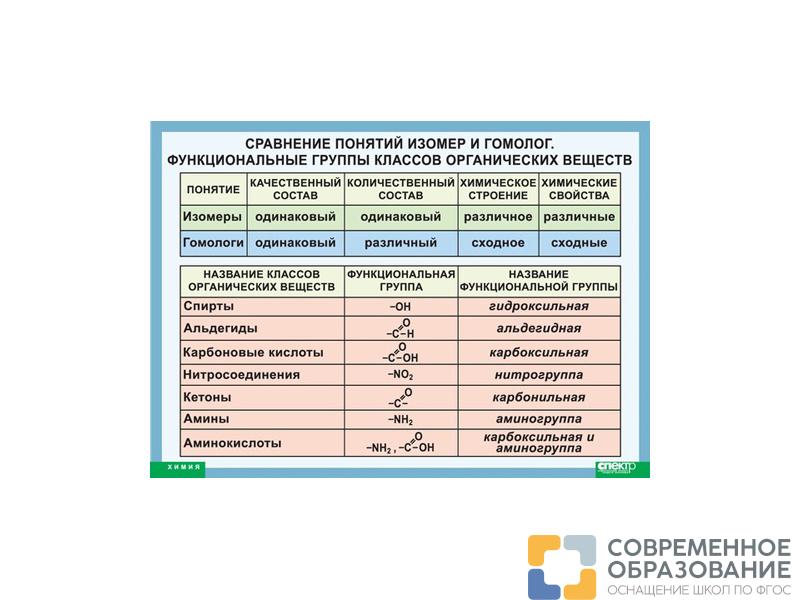 Сравнение понятий изомер и гомолог