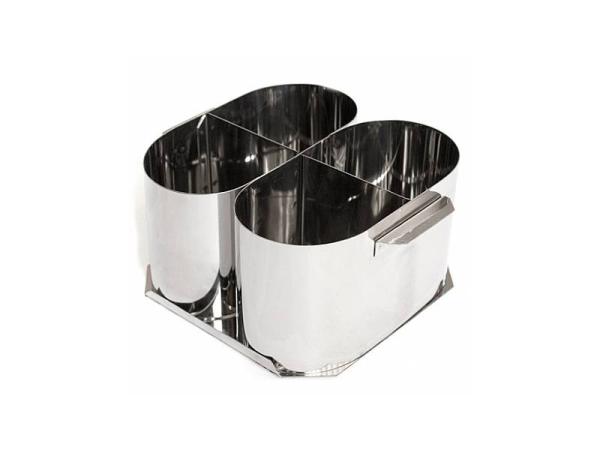 Емкость для столовых приборов, 4 ячейки, нерж.ст.