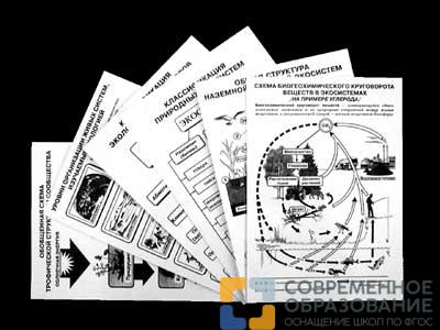 Комплект таблиц по экологии "Экосистема-экологическая единица окружающей среды" А4