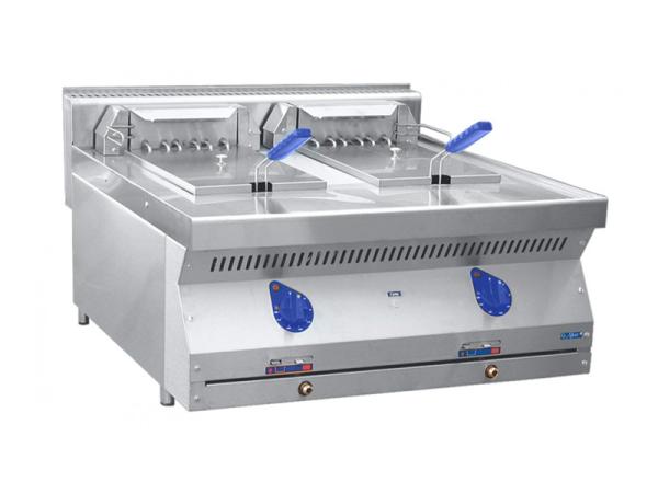 Фритюрница электрическая настольная, нерж.ст., 2 ванны V39,4 дм3