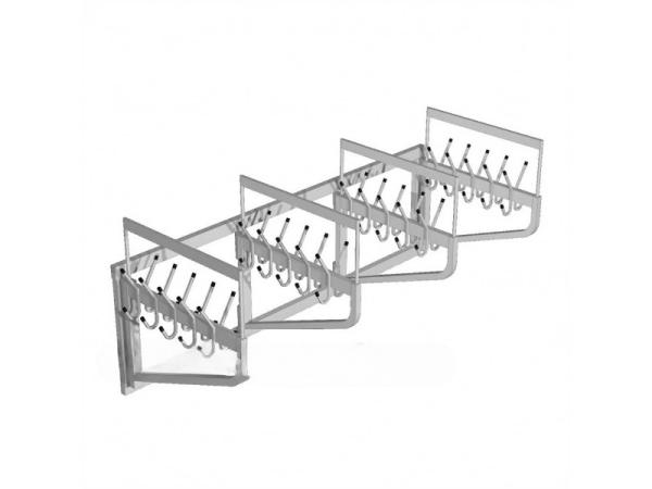 Вешалка гардеробная настенная ВГн (каркас светло-серый)