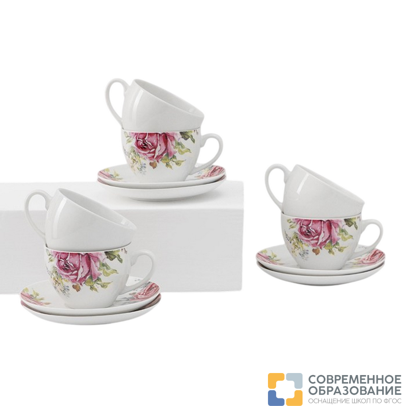 Набор чайный "Роза", 12 предметов