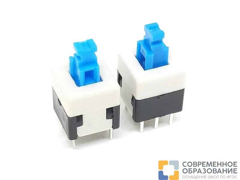 Переключатель кнопочный 8.5х8.5 с фиксацией