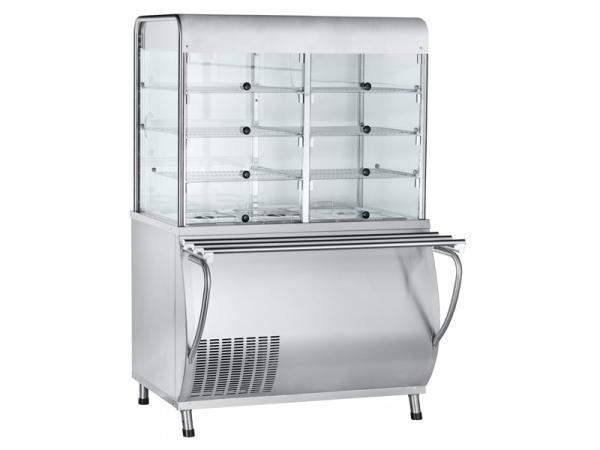 Прилавок холодильный закрытый Патша, 3 полки, нейтр.шкаф, L1120 мм