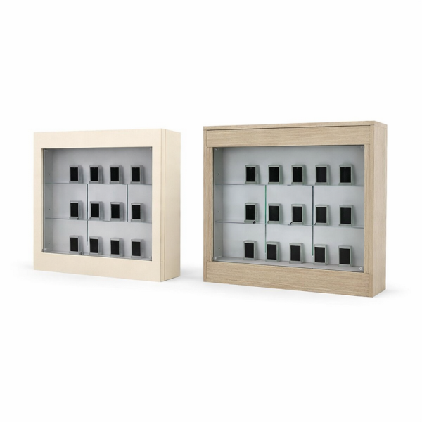 Витрина застекл.напольная 3 полки с подсветкой 1600х500х2200 на замке