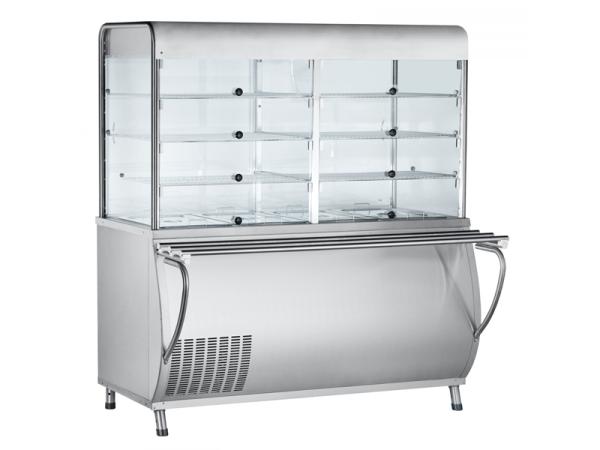 Прилавок холодильный закрытый Патша, 3 полки, нейтр.шкаф, L1500 мм