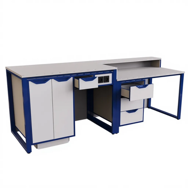 Стол демонстрационный для кабинета химии/биологии с розетками без сантехники, ЛДСП 16мм