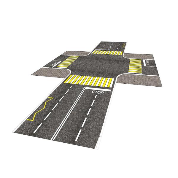 Модель перекрестка с разметкой, 5х7 м
