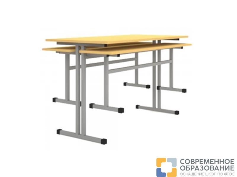 Стол обеденный 4-х местный с двумя скамьями