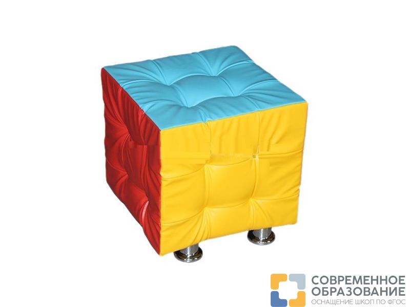 Пуф Кубик (с утяжкой) на хромированных ножках 