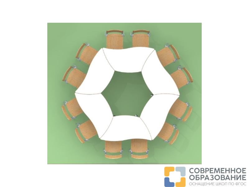 Стол ученический трансформер "Трапеция-Волна"