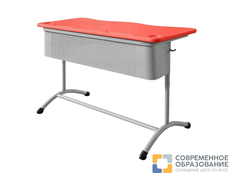 Школьный двухместный стол с перфорированным экраном ШСТ14