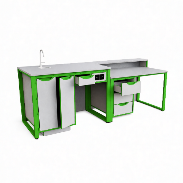 Стол демонстрационный для кабинета химии/биологии с сантехникой, ЛДСП 16мм