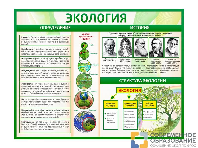 Стенд Экология 130х100 см