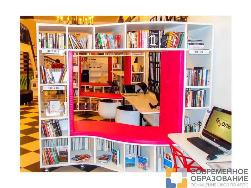 Стеллаж ВОЛНА мобильный с посадочным местом 2200х1300х2100 мм