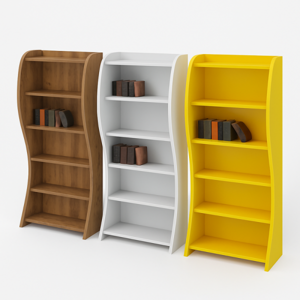 Стеллаж с фигурными боковинами 900х220(390)х2100 мм