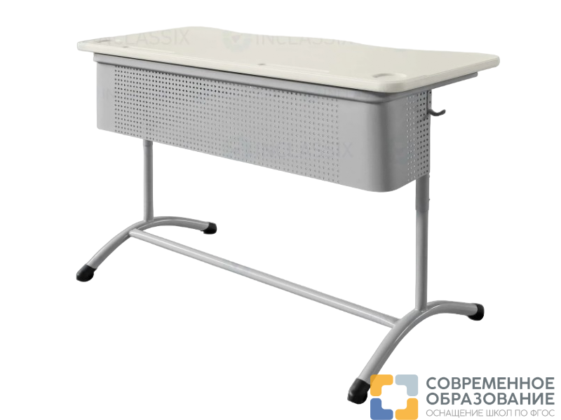 Школьный двухместный стол с перфорированным экраном ШСТ14